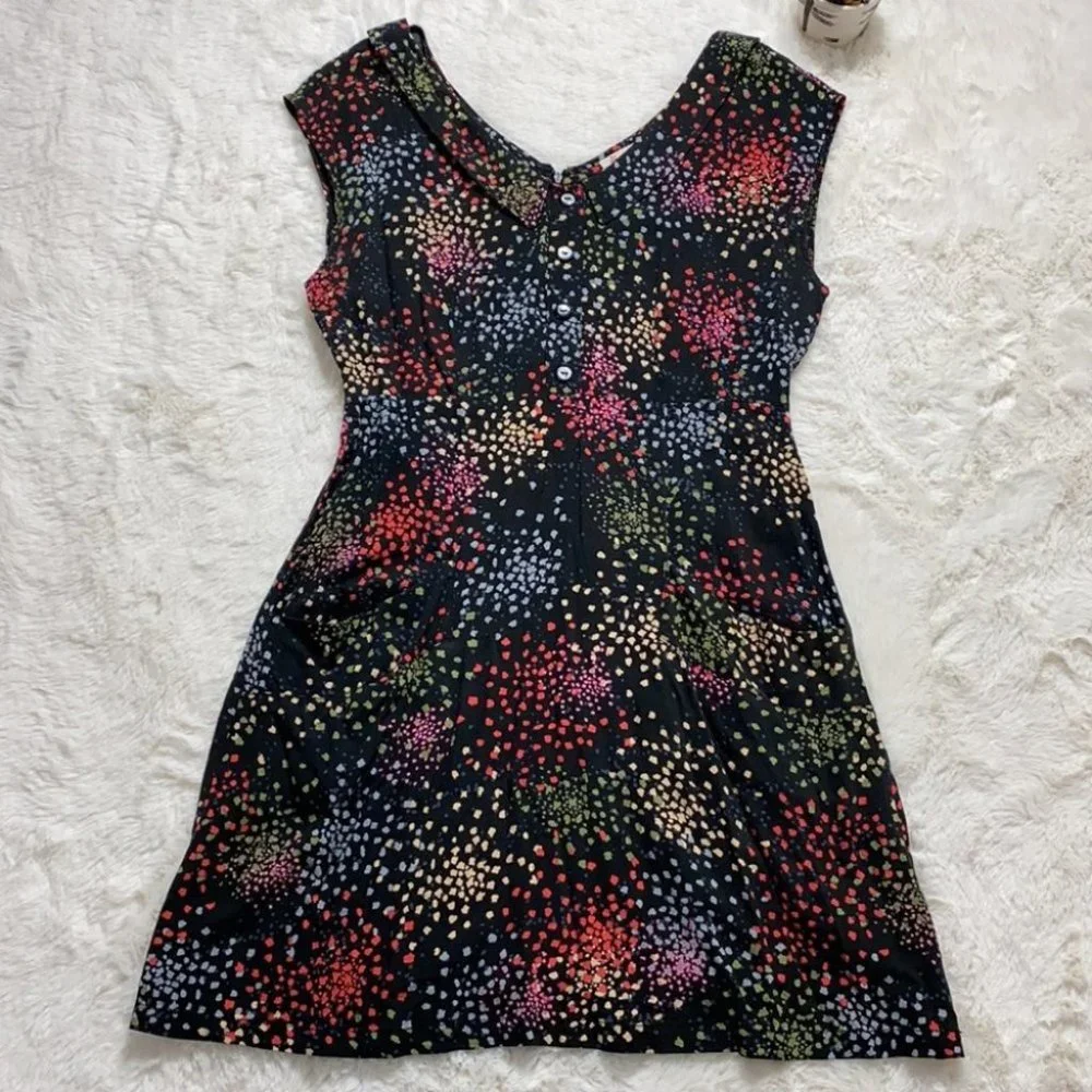 COPY - Anthropologie Tulle V Neck Retro Style Fireworks Mini Dress Black Size M… - Picture 1 of 13